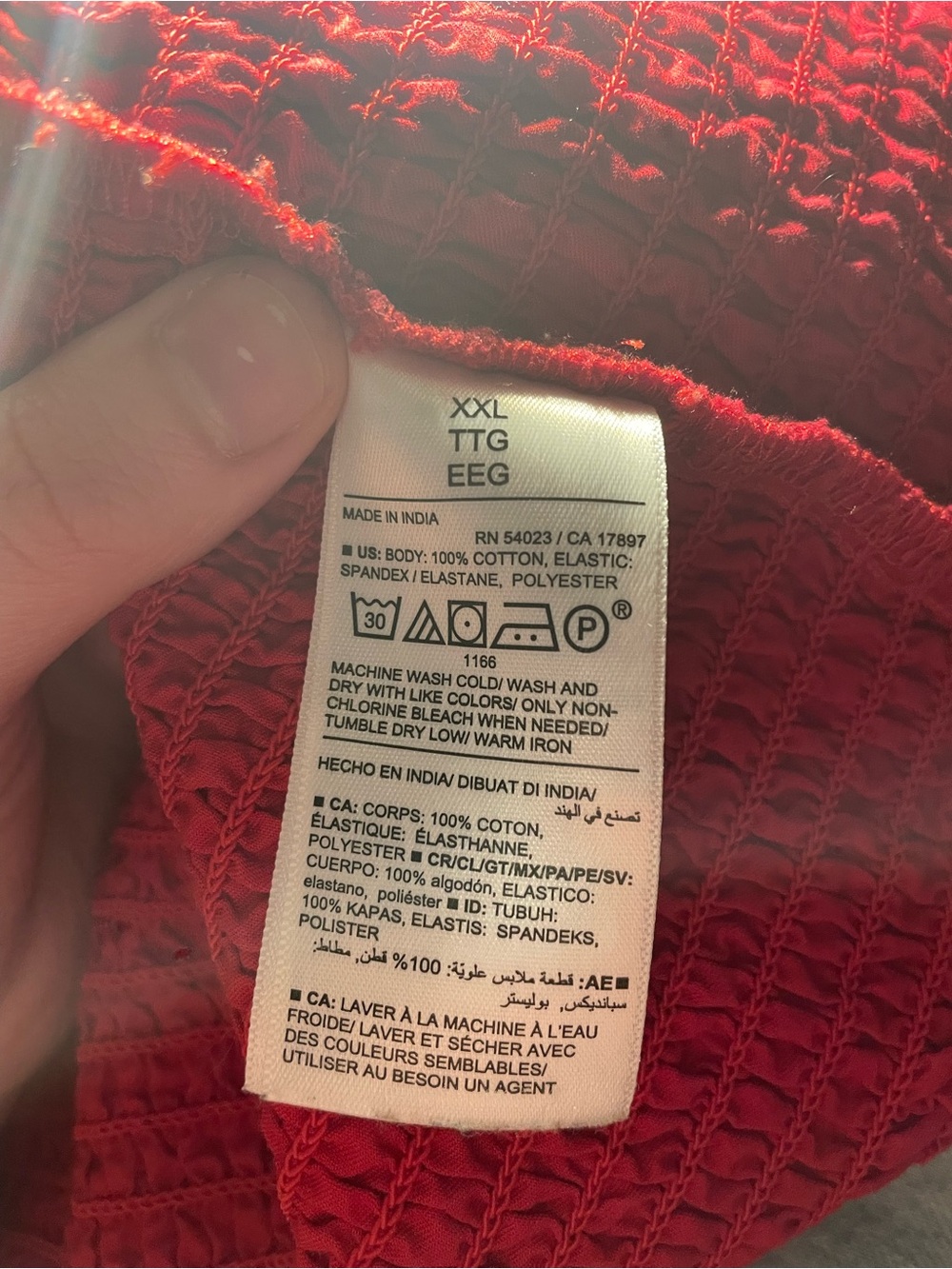 Red Cotton Tank Top - Picture 4 of 4
